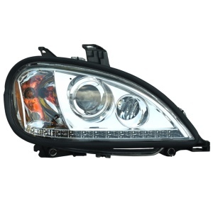 FRCO-0403-R | Freightliner Columbia HeadLight Crystal (Optical Eye) With Stripe LED Passe