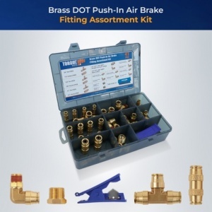 TRFT0041 | Brass DOT Push-in Air Brake Fitting Assortment Kit (41 pcs)