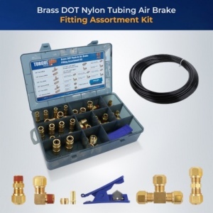 TRFT0041P | Brass DOT Push-in Fitting Assortment Kit 41 pcs w/ Air Tubing
