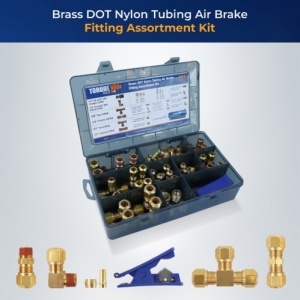 TRFT0101 | Brass DOT Nylon Tubing Air Brake Fitting Assortment Kit (101 pcs)